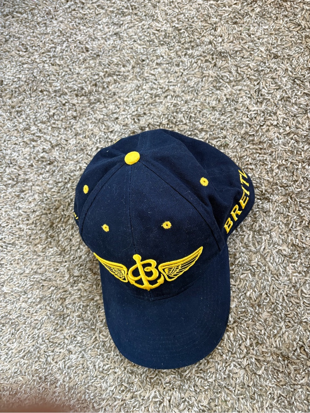 Breitling Swiss Chronographs Snapback Hat Navy Blue Aviation Watch Cap - Picture 7 of 7